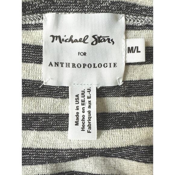 Michael Stars for Anthropologie Shine Long Sleeve Striped Tee Women’s Size M/L - Picture 7 of 9